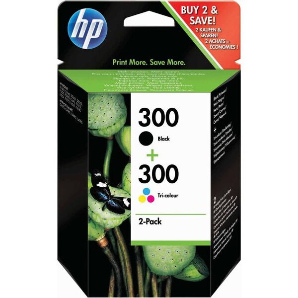 HP 300 (CN637EE) Inktcartridge Zwart + 3 kleuren Multipack